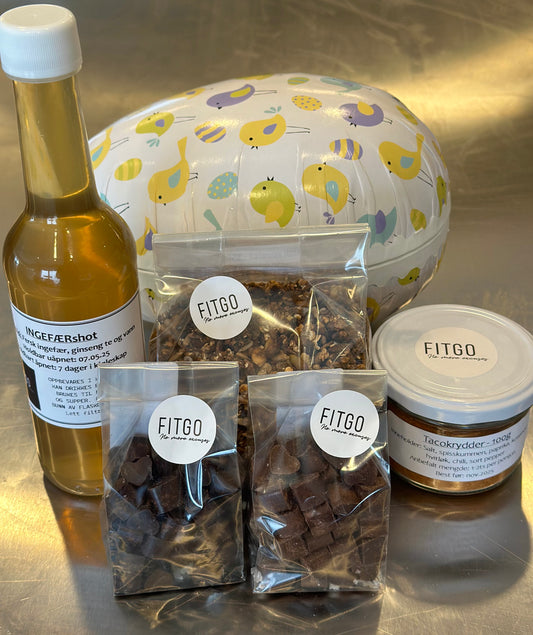 Pakke med mix av våre produkter